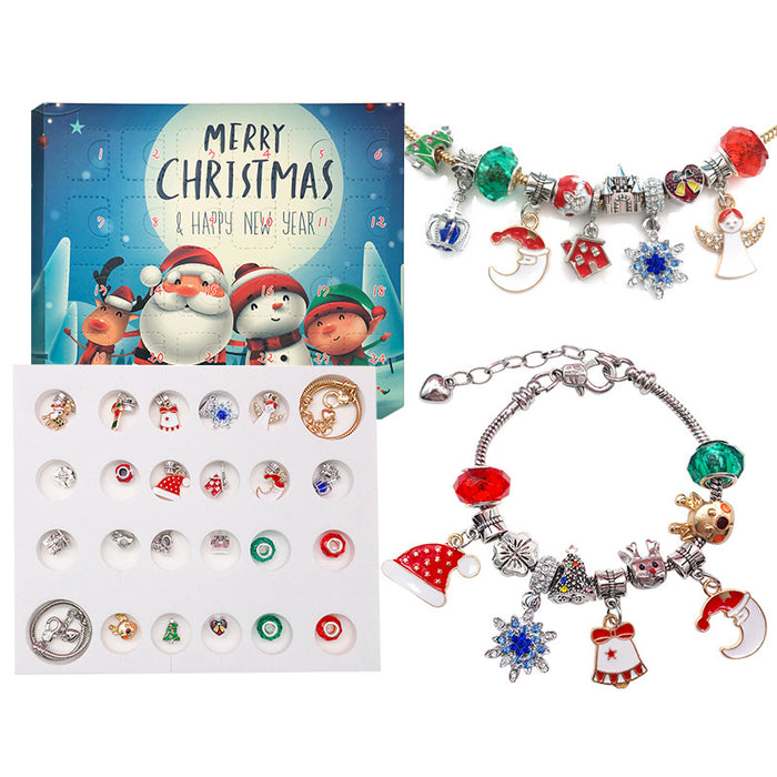 Wholesale Bracelet Alloy Christmas Blind Box Creative Diy Beaded Ornament MOQ≥2sets JDC-BT-ZhongF003