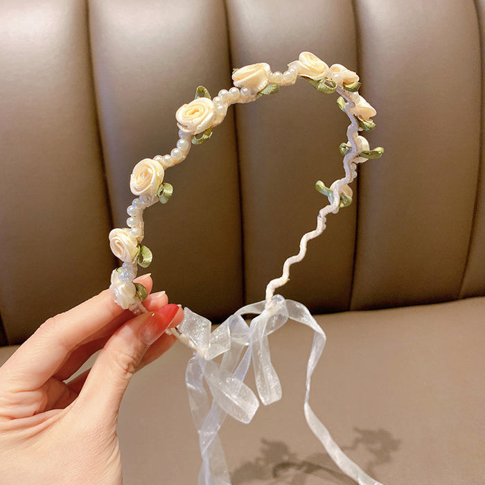Wholesale headband pearl children princess non-slip MOQ≥2 JDC-HD-MingGe005