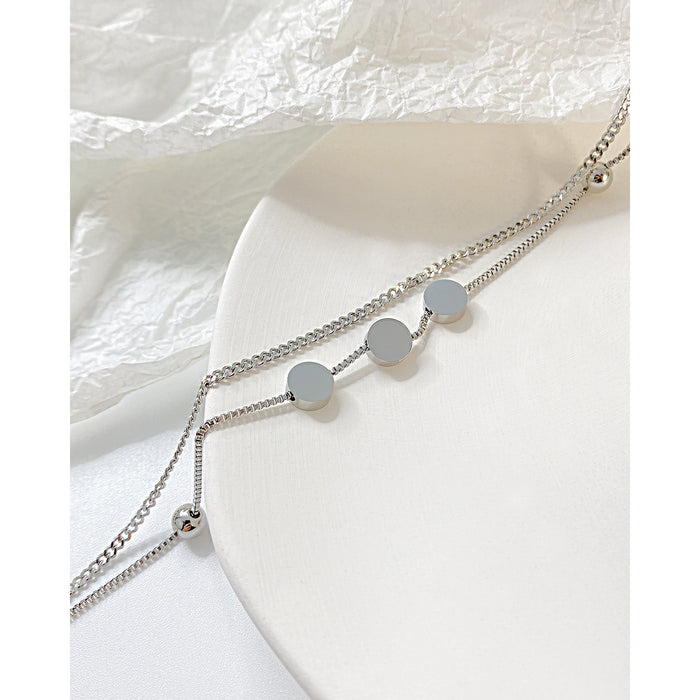 Wholesale personality multi-layer ball titanium steel new necklace JDC-NE-GEJIA004