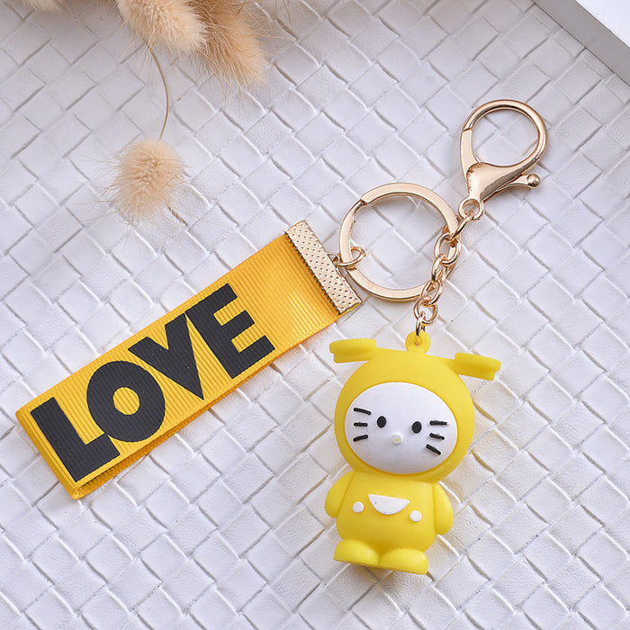 Wholesale twelve constellation cartoon 3D doll keychain MOQ≥2 JDC-KC-HYang003