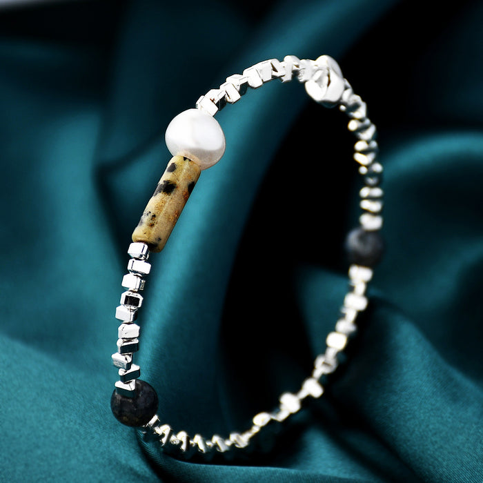 Wholesale Bracelet Broken Silver Few Taels Irregular Speckled Stone Bracelets JDC-BT-YouF009