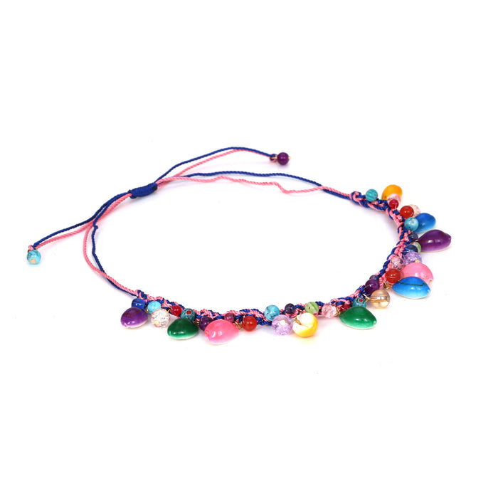 Wholesale boho hand woven shell necklace JDC-NE-MY011