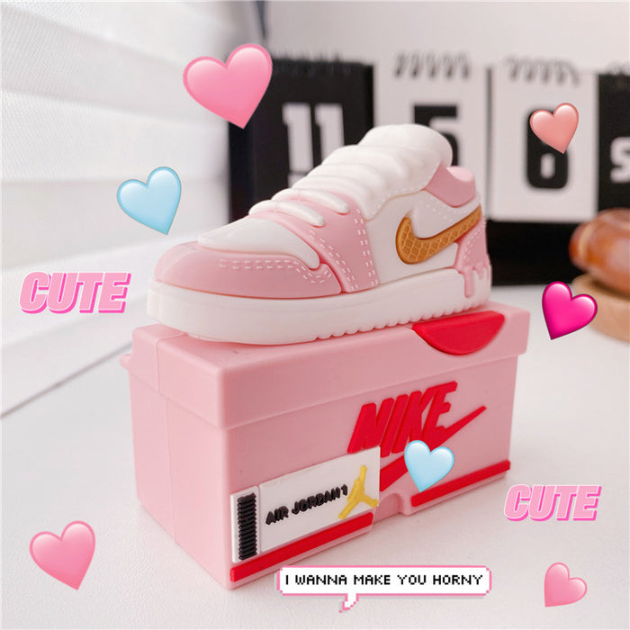 Wholesale Headphone Case Silicone Pink Ice Cream Sneakers Shoe Box (F) JDC-EPC-ChangPX003
