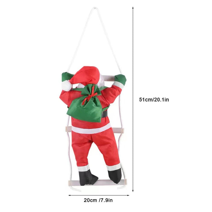 Wholesale Decorative Plastic Christmas Pendant Ornament Ladder Santa Claus JDC-DCN-YLe001