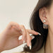 Jewelry WholesaleWholesale 925 Silver Needle Transparent C-Shaped Acrylic Earrings JDC-ES-HanK016 Earrings 韩蔻 %variant_option1% %variant_option2% %variant_option3%  Factory Price JoyasDeChina Joyas De China
