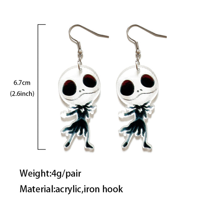 Wholesale Earrings Acrylic Halloween Cartoon Printing MOQ≥2 JDC-ES-Qunyi025
