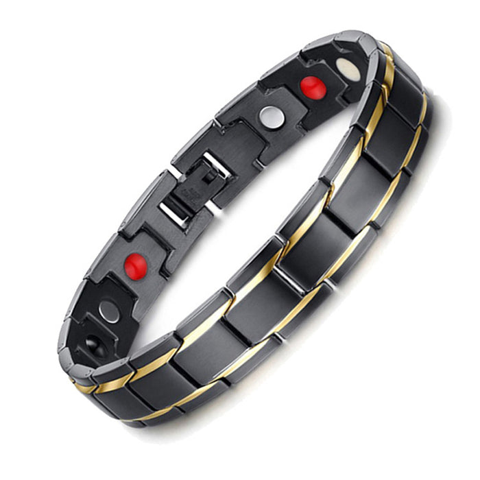 Wholesale Bracelet Stainless Steel Rare Earth Magnetic Health Magnet Men's Bracelet MOQ≥2 JDC-BT-XingYu001