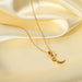 Jewelry WholesaleWholesale stainless steel gold moon necklace JDC-NE-Jif056 Necklaces 集沛 %variant_option1% %variant_option2% %variant_option3%  Factory Price JoyasDeChina Joyas De China
