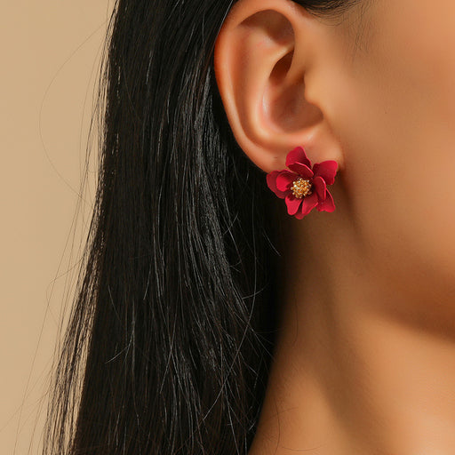 Jewelry WholesaleWholesale multi-petal flower daisy earrings JDC-ES-KaiQ009 Earrings 凯庆 %variant_option1% %variant_option2% %variant_option3%  Factory Price JoyasDeChina Joyas De China