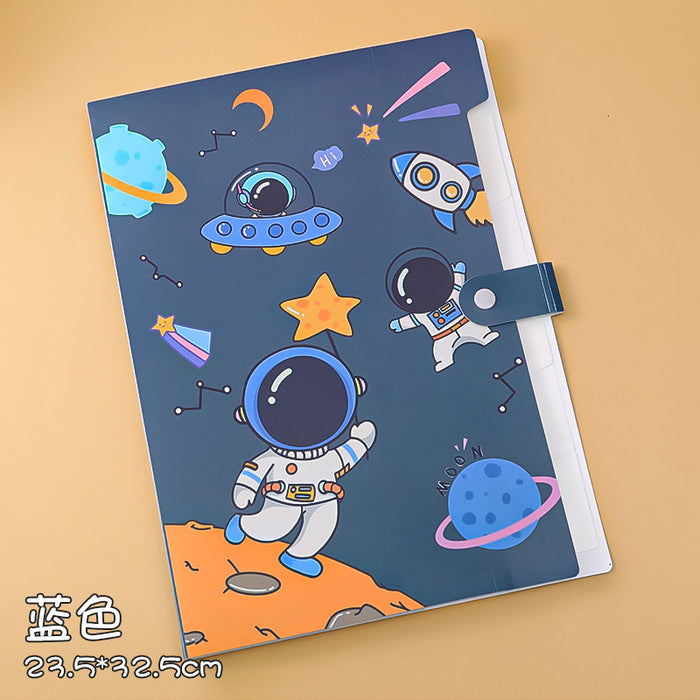 wholesale file bag plastic cartoon astronaut MOQ≥2 JDC-FB-dichen003