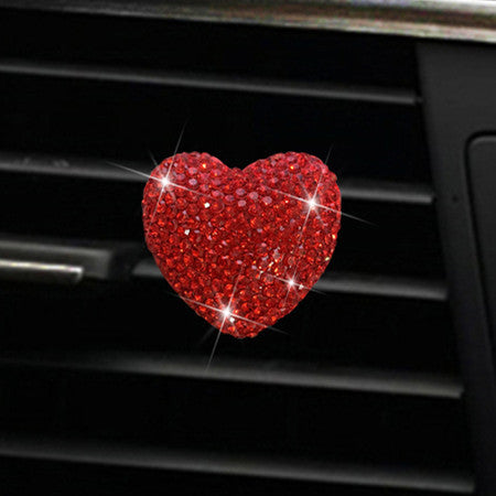 Wholesale Car Accessories Plastic Air Conditioner Air Outlet Aromatherapy Decorative Clips Diamond Hearts JDC-CA-znyk024