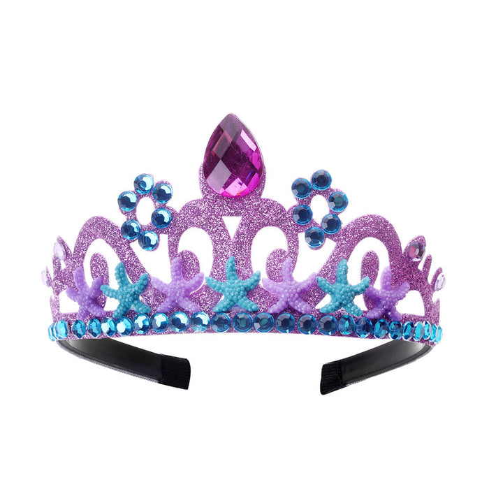 Wholesale Mermaid Crown Rhinestone Kids Crown Festive Headband JDC-HD-LanJ001