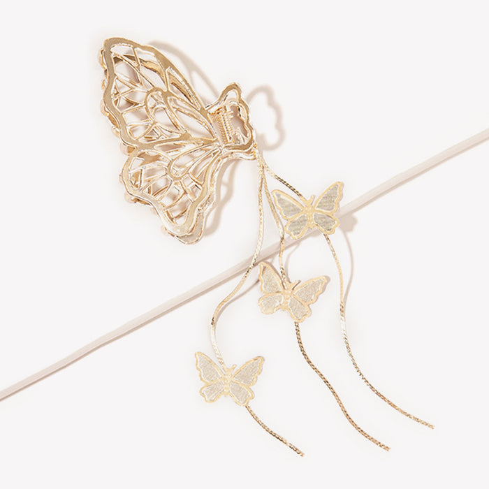 Wholesale metal butterfly chain hair clip female MOQ≥2 JDC-HC-RXGS007