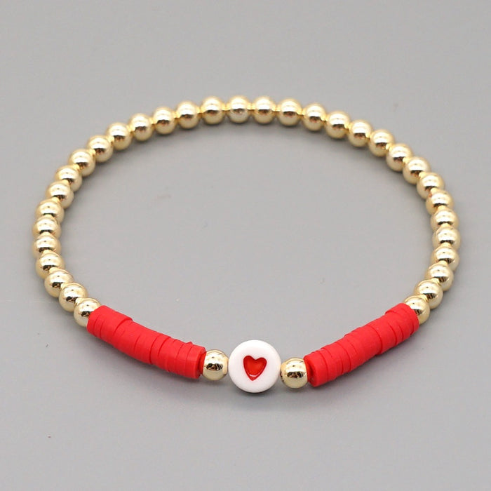 Wholesale Acrylic Love Beads Clay Bead Bracelet JDC-BT-Yuxz004