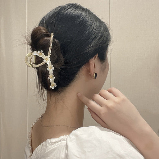 Jewelry WholesaleWholesale spring high-end flower grab clip large back head hair JDC-HC-Shangy004 Hair Clips 尚炫月 %variant_option1% %variant_option2% %variant_option3%  Factory Price JoyasDeChina Joyas De China