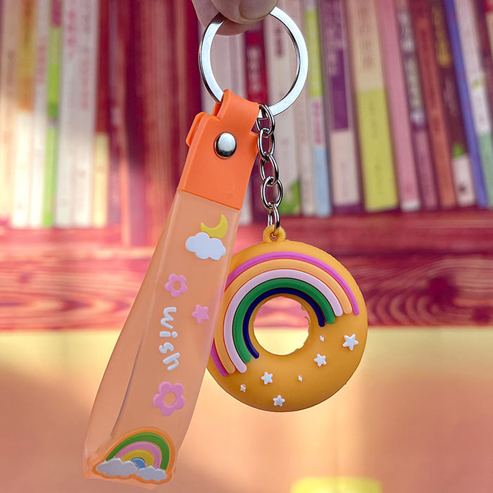Wholesale Cartoon Candy Color Donut Keychain MOQ≥2 JDC-KC-LeO006