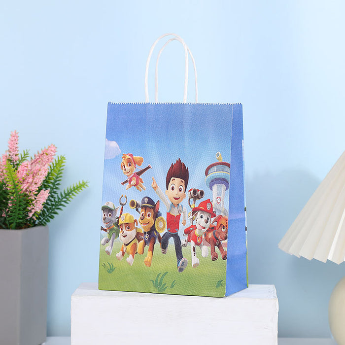 Wholesale Gift Bag Kraft Paper Cute Cartoon Kids Birthday Portable Gift Bag MOQ≥12 JDC-GB-Jiuyue002