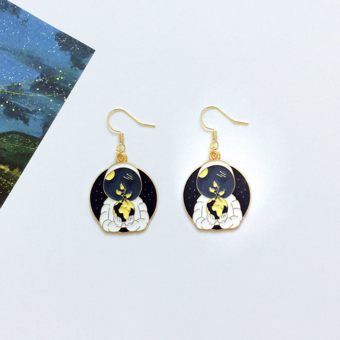 Wholesale Earrings Alloy Ceramic Cartoon Earrings MOQ≥10 JDC-ES-Lxx005