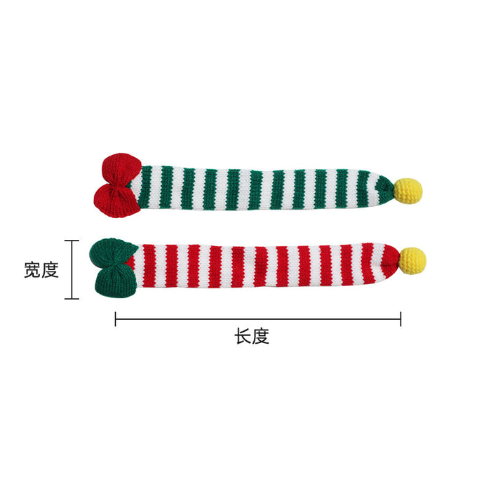 Wholesale Pet Dog Cat Christmas Scarf Yarn Bow Scarf JDC-PC-Tengy004