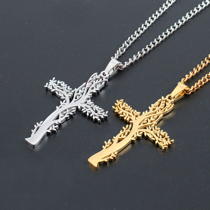Wholesale stainless steel cross pendant men hip hop trendy brand JDC-NE-DY004