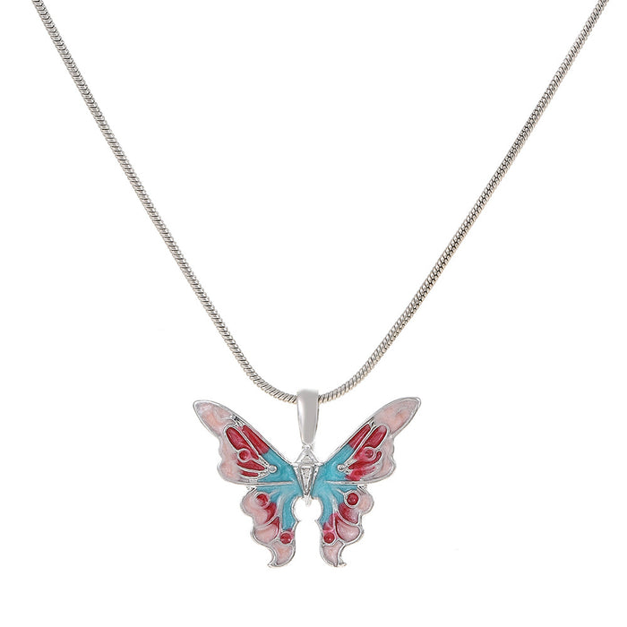 Wholesale Necklace Alloy Ceramic Color Butterfly JDC-NE-KAN007