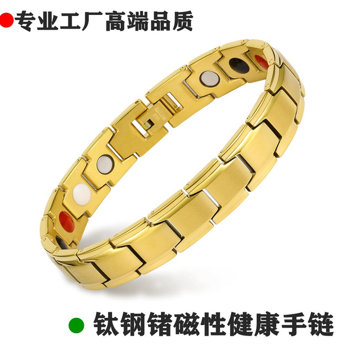 Wholesale Bracelet Stainless Steel Health Magnet Men's Bracelet MOQ≥2 JDC-BT-XingYu005