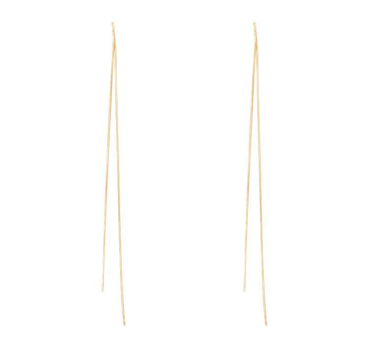 Wholesale 925 silver needle long tassel metal thin chain stud earrings JDC-ES-Dengy011