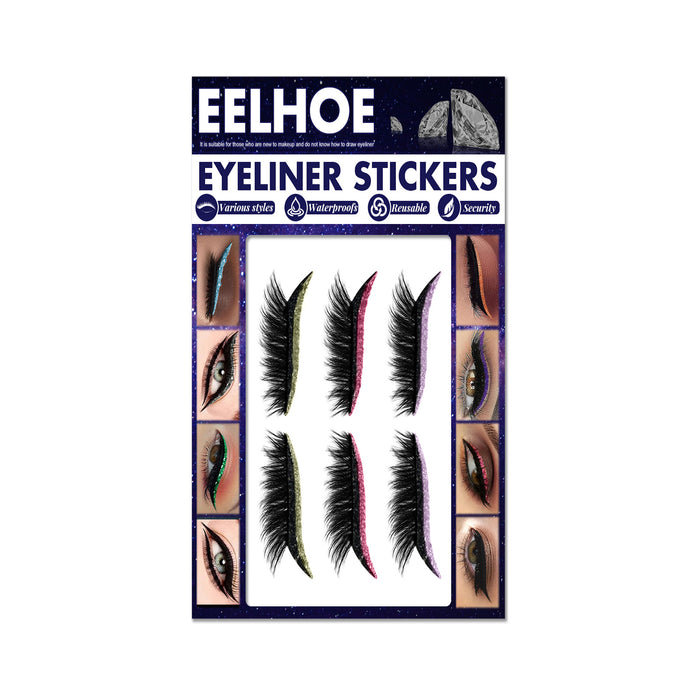 Wholesale Glitter Eyeliner Glue Free Self Adhesive False Eyelashes Stickers MOQ≥3 JDC-EY-JMX004