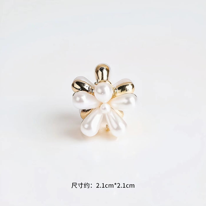 Wholesale Hair Clips Metal Pearl Flower Clips MOQ≥2 JDC-HC-ChuX001
