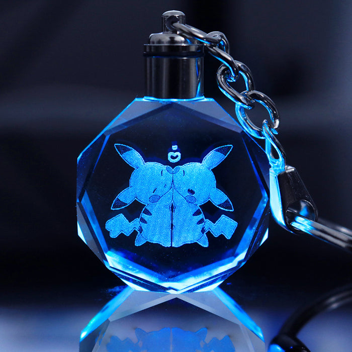 Wholesale Keychains Crystal LED Anime Peripherals Colorful Glow MOQ≥2 (X) JDC-KC-LuoQ002