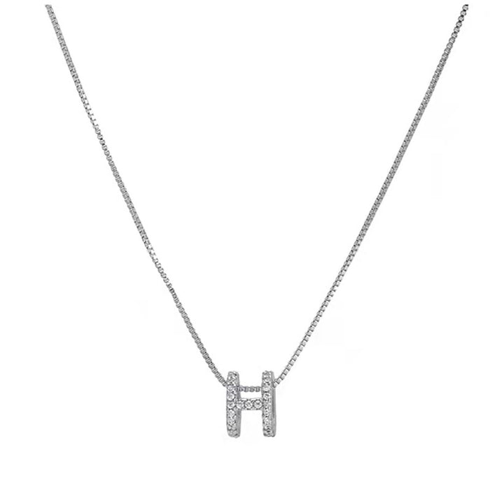 Wholesale simple letter H niche design necklace MOQ≥2 JDC-NE-ChenY029
