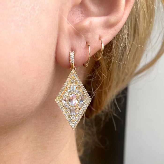 Wholesale alloy diamond full diamond earrings MOQ≥2 JDC-ES-LongR009
