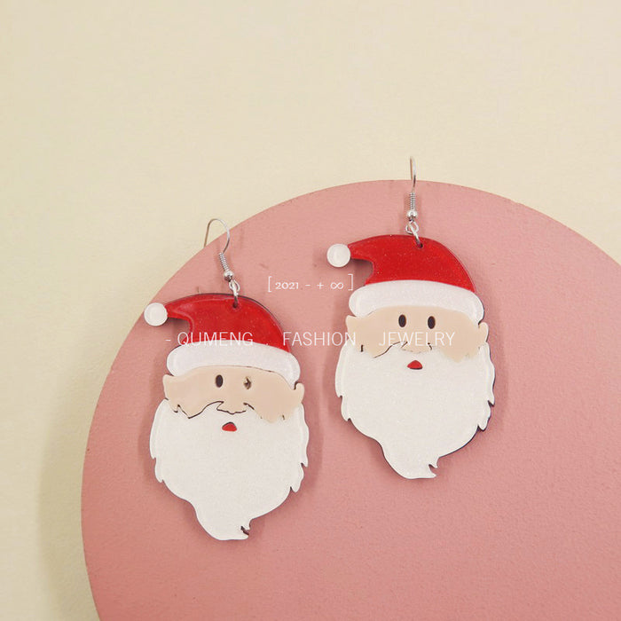 Wholesale Earrings Acrylic Christmas Santa Clothes JDC-ES-MOSHU057