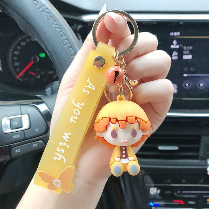 Wholesale cartoon key chain cute doll doll bag pendant MOQ≥2 (M) JDC-KC-GMeng001