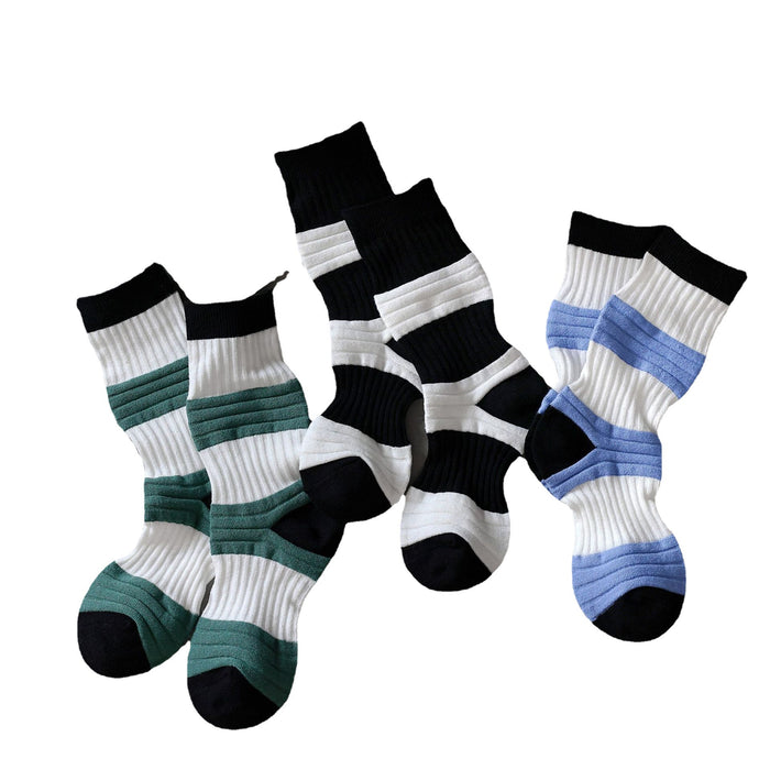 Calcetines de linterna al por mayor personalidad de contraste delgado calcetines de aguja doble jdc-sk-jting001