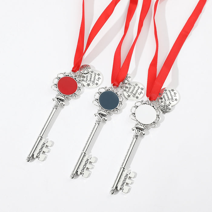 Wholesale Decorative Alloy Christmas Snowflake Ribbon Key Ornament MOQ≥2 JDC-DCN-ShaoH001