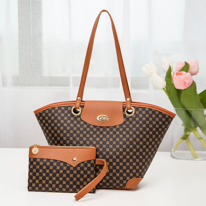 Wholesale Handbags PU Leather Pattern Shopping Bag Large Capacity JDC-HB-YUfan001