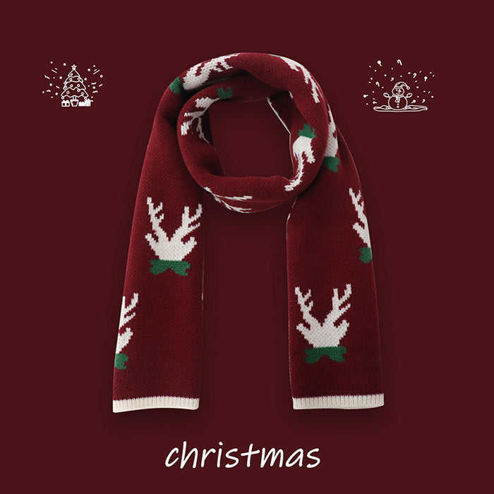 Wholesale Scarf Imitation Cashmere Christmas Winter Thickened Scarf JDC-SF-Zhongyi001