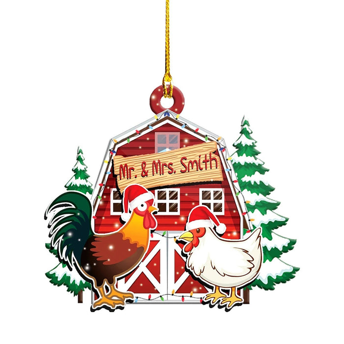 Wholesale Christmas Tree Decoration Animal House Pendant MOQ≥2 JDC-DCN-ChiC004