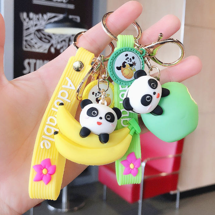 Wholesale Keychains For Backpacks cute fruit bear accessories doll cartoon keychain JDC-KC-FeiRun080
