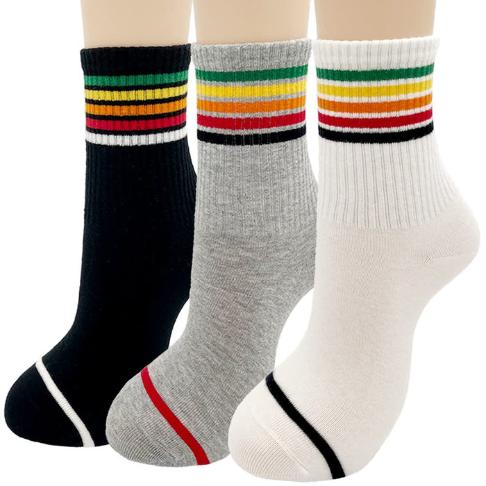 Wholesale rainbow striped lgbt gay same-sex transgender socks for women MOQ≥5 JDC-SK-ZQB009
