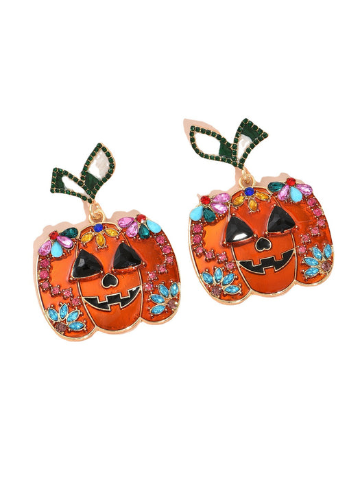 Pendientes al por mayor aleación Halloween Ghost Pumpkin Witch Skull JDC-ES-YYB002