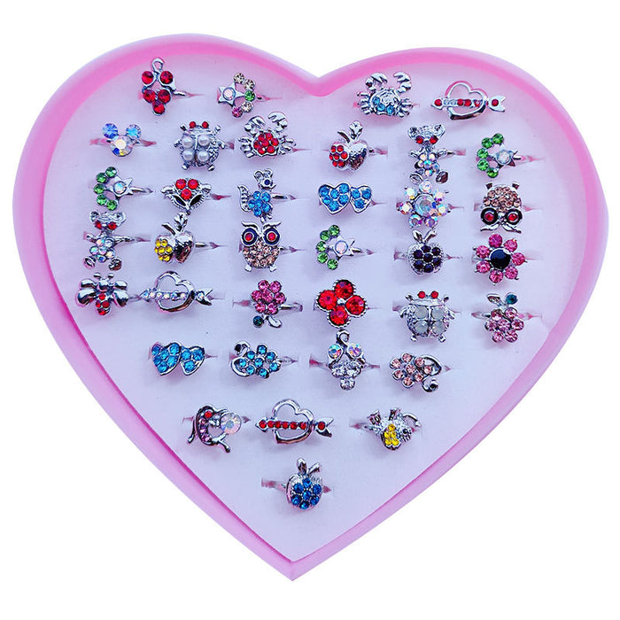 Wholesale Rings Alloy Zircon Clearance Kids MOQ≥10 JDC-RS-KuaH020