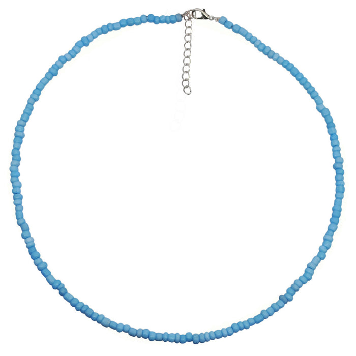 Wholesale Necklace Glass Blue Tie Stacked Clavicle Chain JDC-NE-YouF002