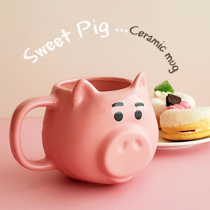 Pig Pig Ceramic Girl Mug Taza de café Regalo JDC-Cup-Fyuan003
