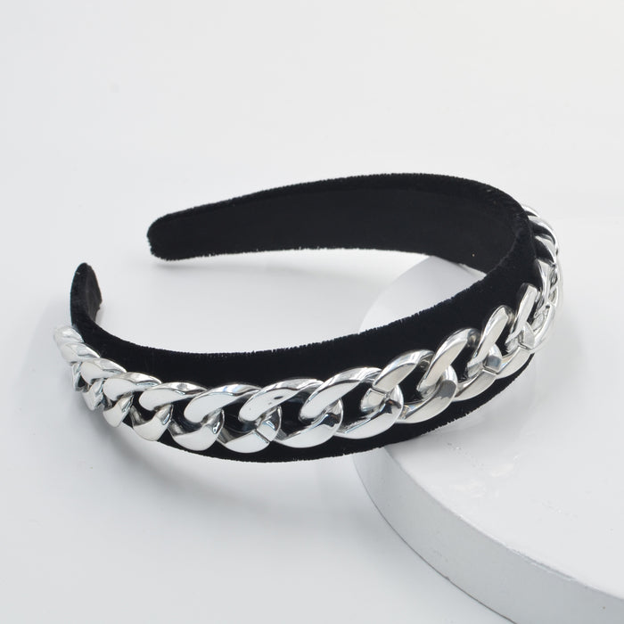 Wholesale Headband Metal Flannel Chain Wide JDC-HD-Yul217