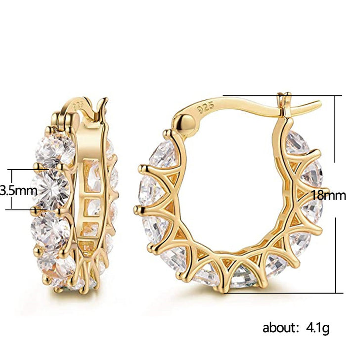 Jewelry WholesaleWholesale full zircon lace U-shaped earrings JDC-ES-Caos008 Earrings 曹适 %variant_option1% %variant_option2% %variant_option3%  Factory Price JoyasDeChina Joyas De China