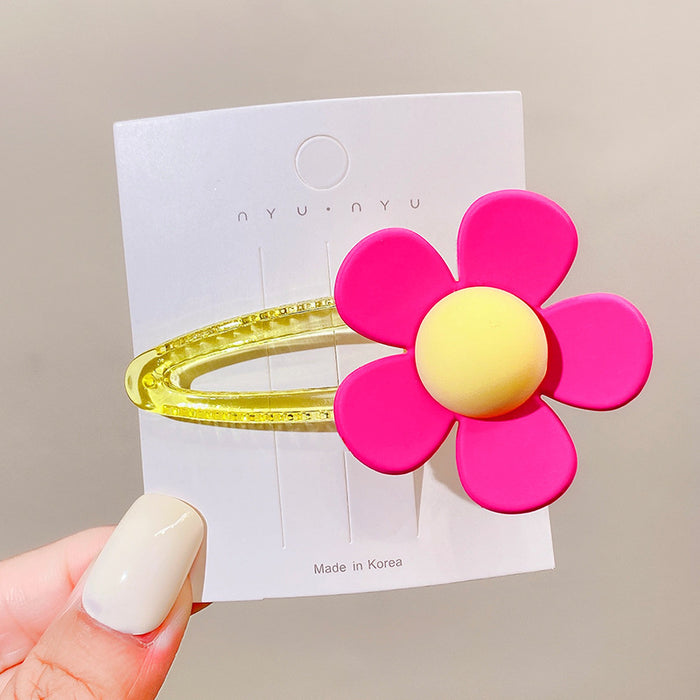 Wholesale large flower hair ring sweet and cute smiley JDC-HS-I412