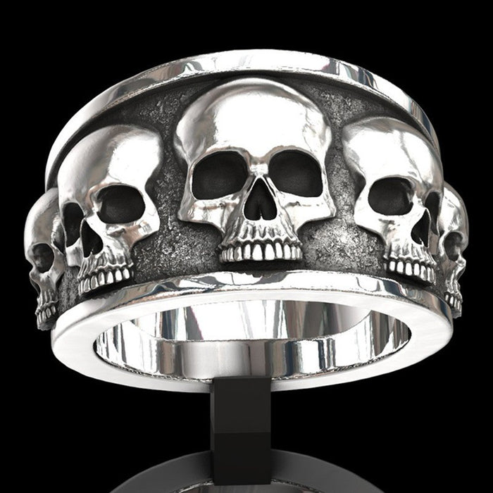 Wholesale Mechanical Skull Alloy Men's Ring JDC-RS-ChenR036