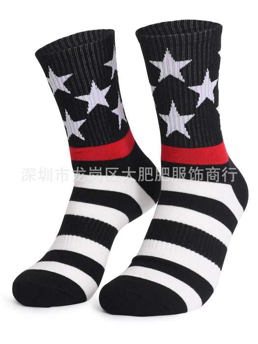 Wholesale socks American flag Independence Day holiday socks JDC-SK-DFF016